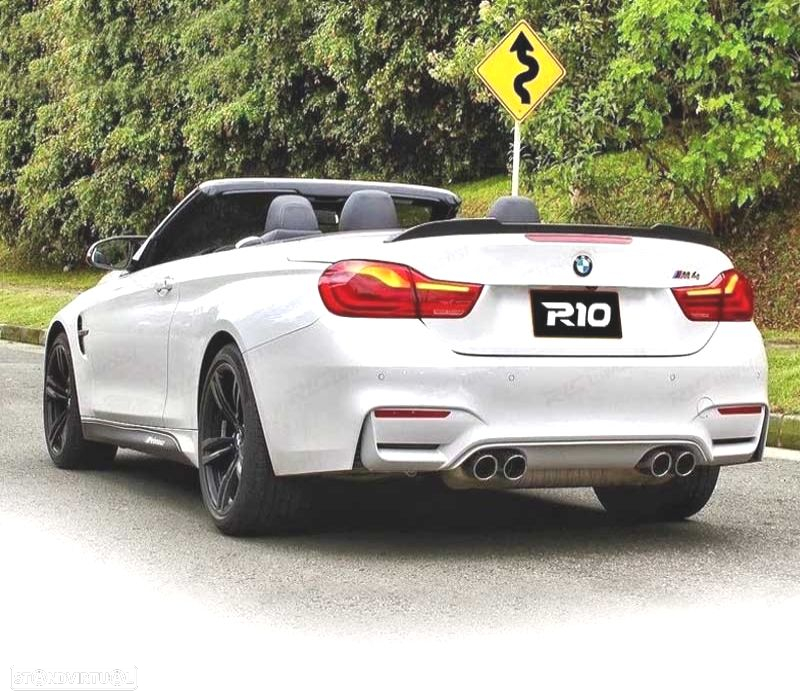 SPOILER TRASEIRO LIP BMW SERIE 4 F33 F83 CABRIO 13-18 LOOK M4 PRETO BRILHANTE - 2