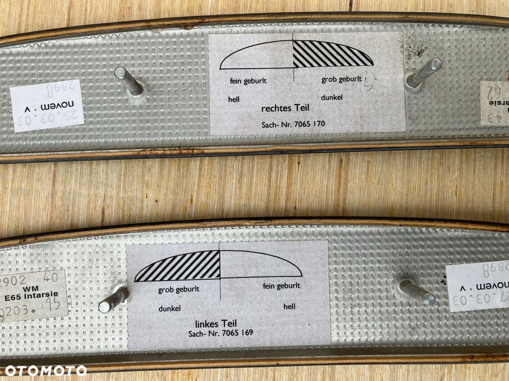 DEKORY LISTWY BMW E65 V12 760I RARYTAS Z PASKIEM FOTELI TYŁ PLECKI DREWNO - 8