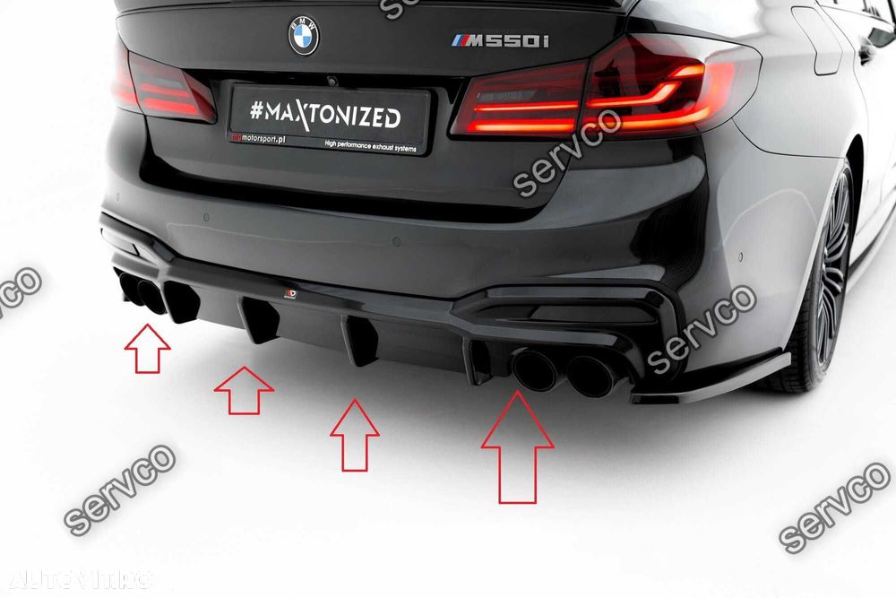Difuzor bara spate Bmw Seria 5 G30 G31 M pachet M550i Sedan v10 Maxton - 3