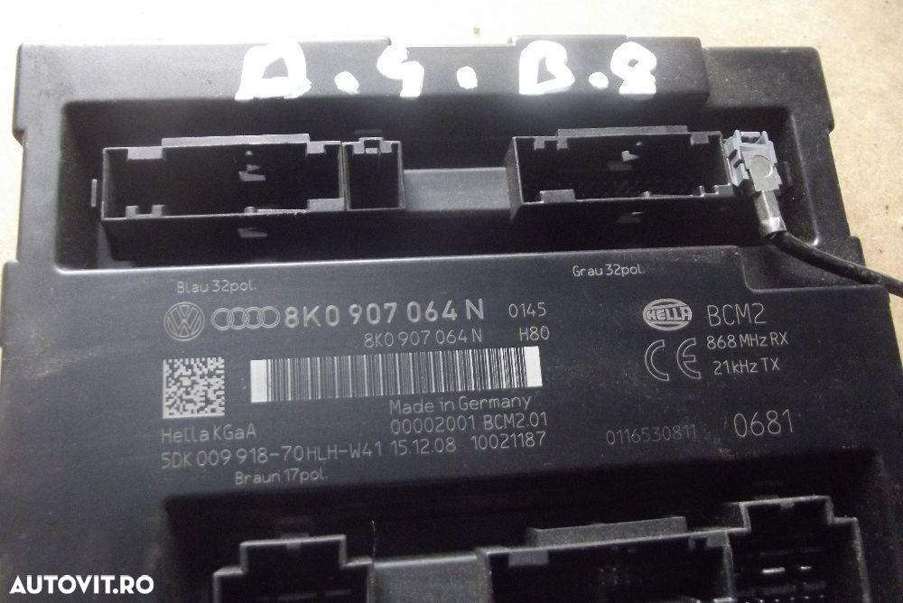 Modul Confort Audi A4 B8 2008-2015 BCM 2 dezmembrez Audi A4 B8 2.0 cag - 1