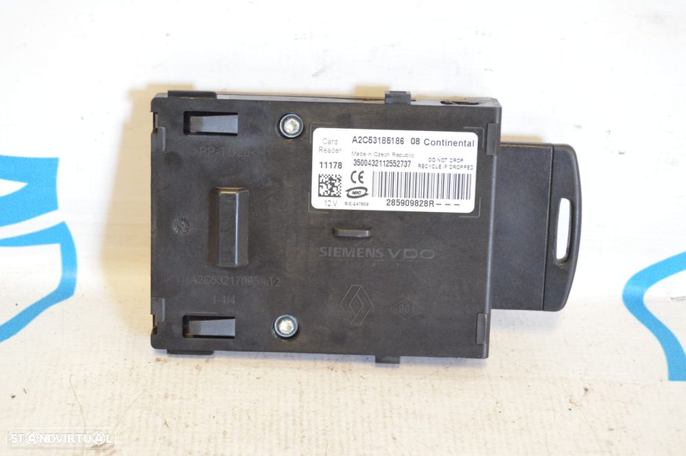 MODULO INTERRUPTOR SWITCH COMANDO COMUTADOR CANHÃO START STOP IGNIÇÃO INGNIÇÃO LEITOR CARTAO A2C53185186 285909828R 285909828 RENAULT MEGANE III 3 MK3 COUPE FASE I 1 DZ0 1 1.5 DCI 105CV K9K832 K9K 832 - 1