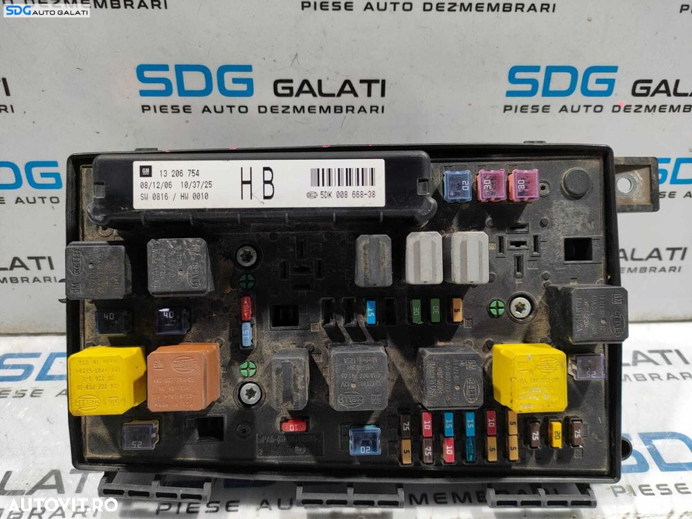 Unitate Calculator Panou Tablou Relee Sigurante Opel Zafira B 2005 - 2011 Cod 13206754 13206754HB [L5046] - 1