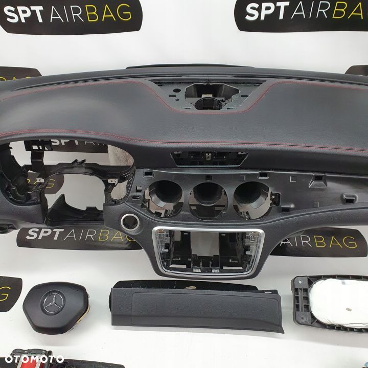 MERCEDES W117 CLA AMG DESKA ROZDZIELCZA KONSOLA KOKPIT PULPIT PODUSZKI AIRBAG AIR BAG PASY KIT SET - 3
