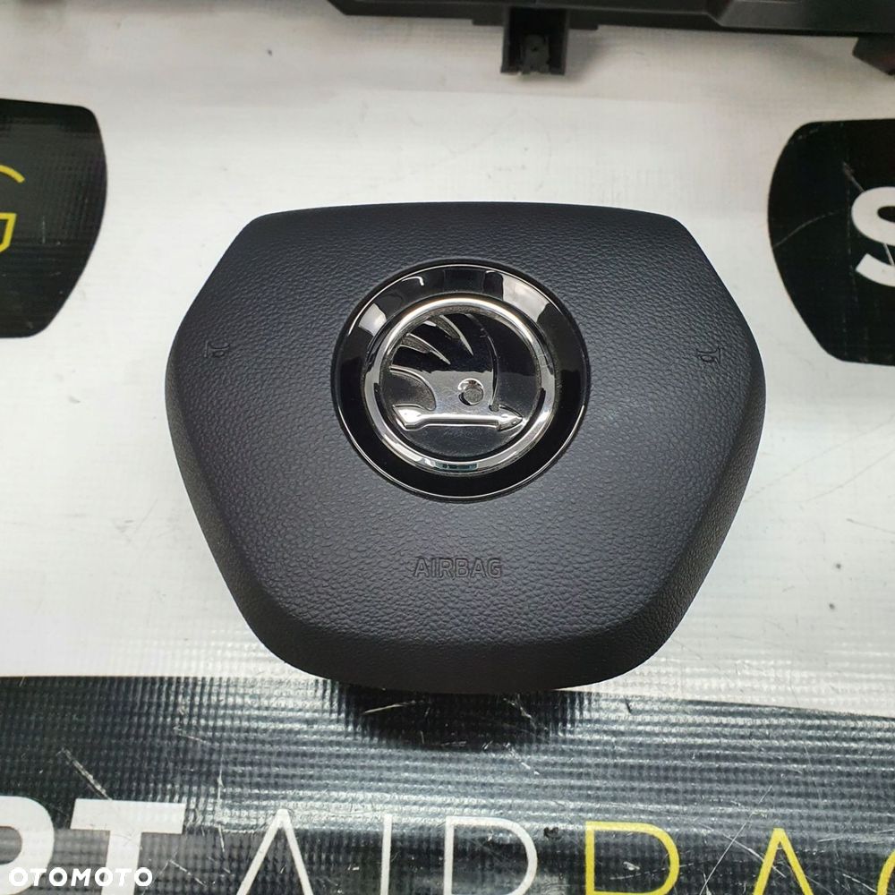 SKODA KODIAQ DESKA ROZDZIELCZA KONSOLA KOKPIT PULPIT PODUSZKI AIRBAG AIR BAG PASY KIT SET - 6