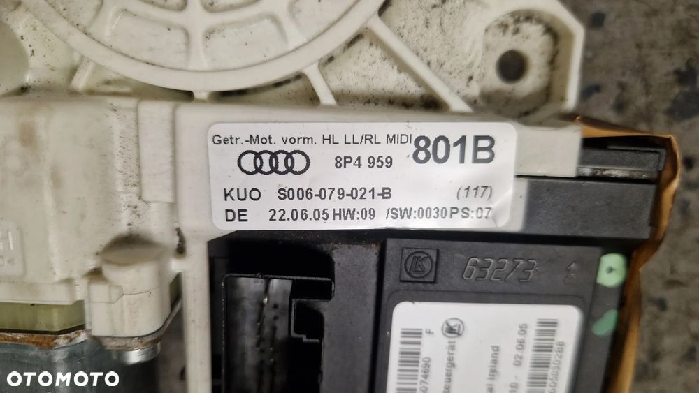 AUDI A3 8P SILNICZEK SZYBY LEWY PRZÓD 8P0959801B - 3