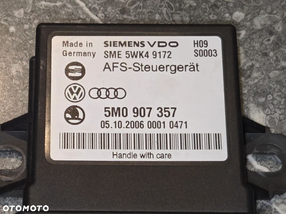 VW AUDI SKODA SEAT MODUŁ STEROWNIK ŚWIATEŁ 5M0907357 - 3