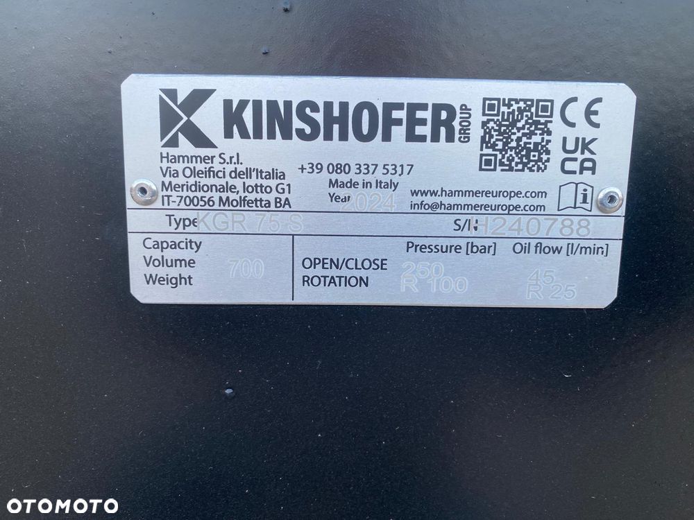 Kinshofer NOWY 2024 Kinshofer KGR-75S chwytak wyburzeniowy obrotowy / rotating grab - 5