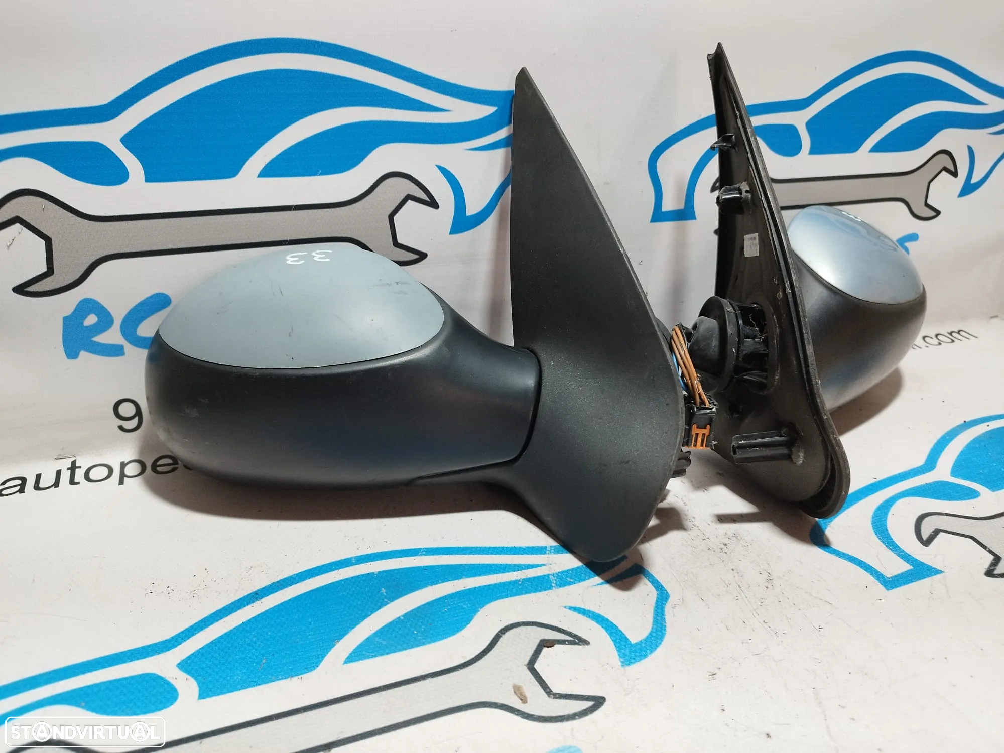 ESPELHO RETROVISOR ESQUERDO DIREITO PEUGEOT 206 96480953XT 96480953 96437171XT 96437171 ELETRICO AQUECIDO ESPELHOS RETROVISORES - 3