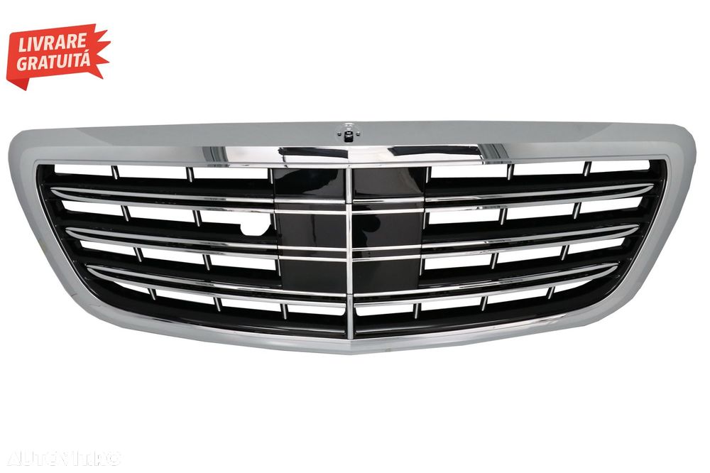 Grila Centrala Mercedes S-Class W222 (2014-2020) S63 S65 Design Crom- livrare gratuita - 1