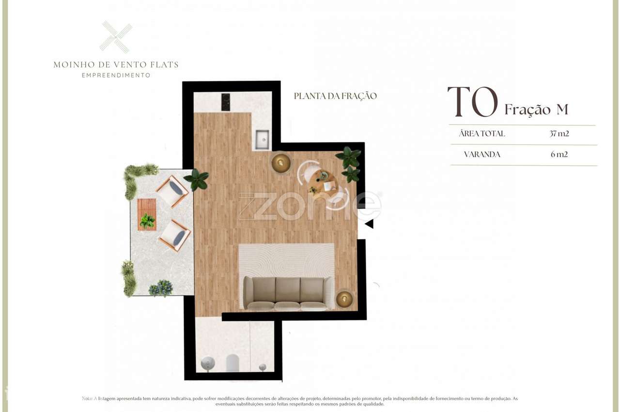Apartamento T0 M Condominio Moinho de Vento - Grande imagem: 5/19