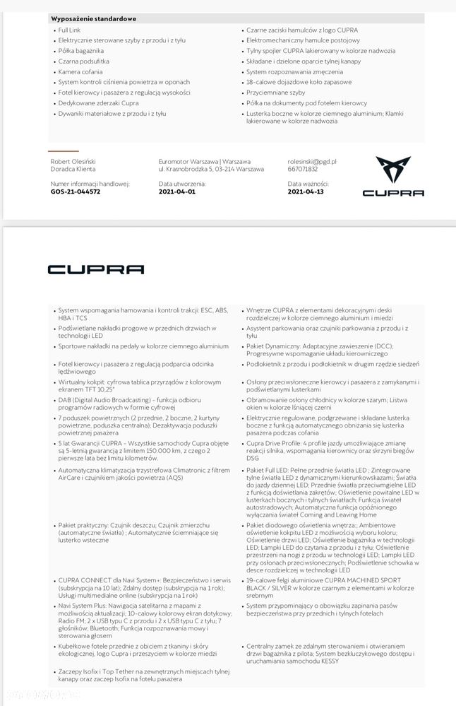 Cupra Leon 2.0 TSI VZ DSG - 14