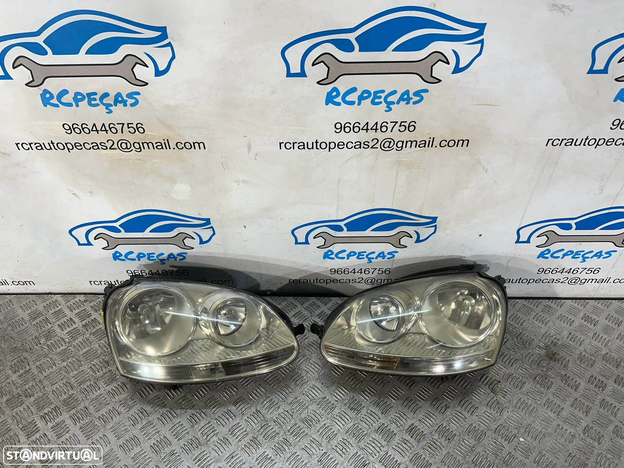 .Conjunto Oticas Farois Esquerda Direita Original VW Volkswagen Golf 5 MK5 V Variant Jetta 1K6941006Q 1K6941005Q 2003 – 2010 - 5