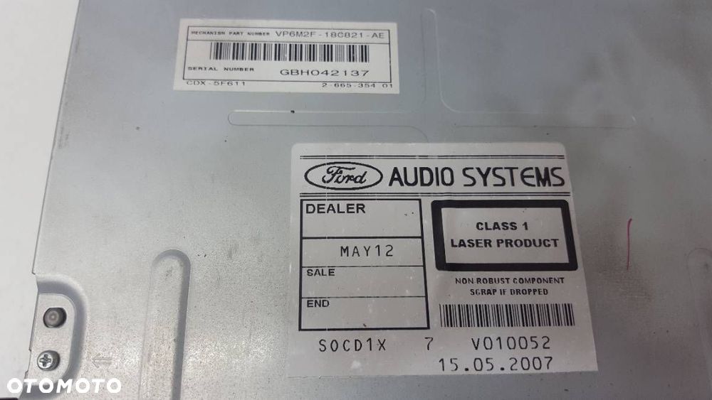 RADIO FORD MONDEO MK4 2007 VP6M2F18C821AE - 6