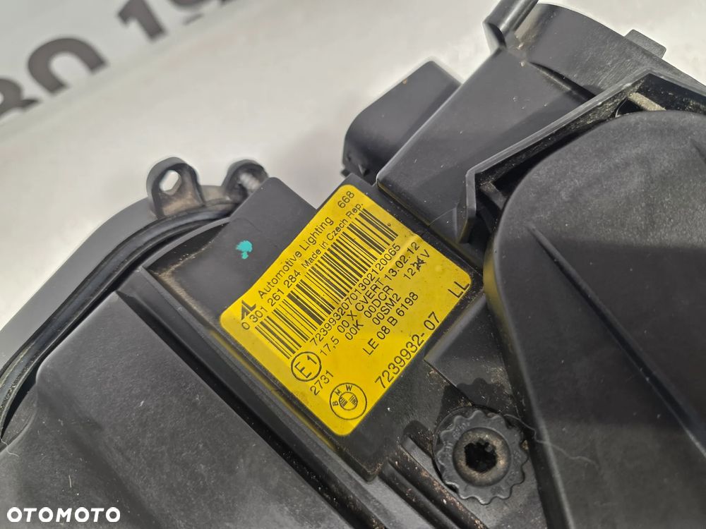 BMW E92 / E93 PRAWY BI-XENON SKRĘTNY DYNAMIC PRAWA LAMPA PRZEDNIA PRZÓD , NR 7239932 / 7239932-07 / 0301261284 , NR AUKCJI LPP201 - 15
