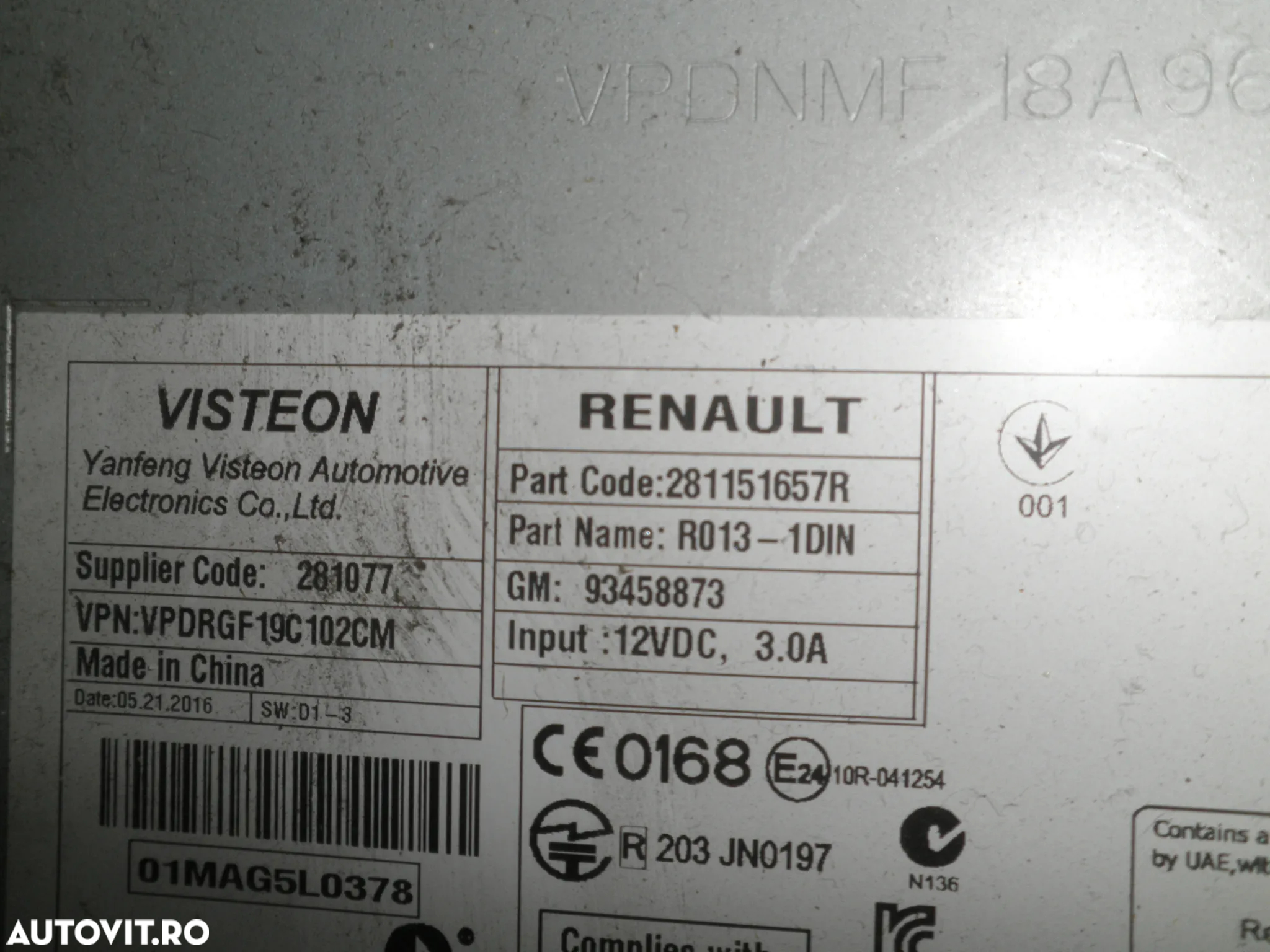 Radio Opel Vivaro B , Renault Trafic 2016 281151657R - 3