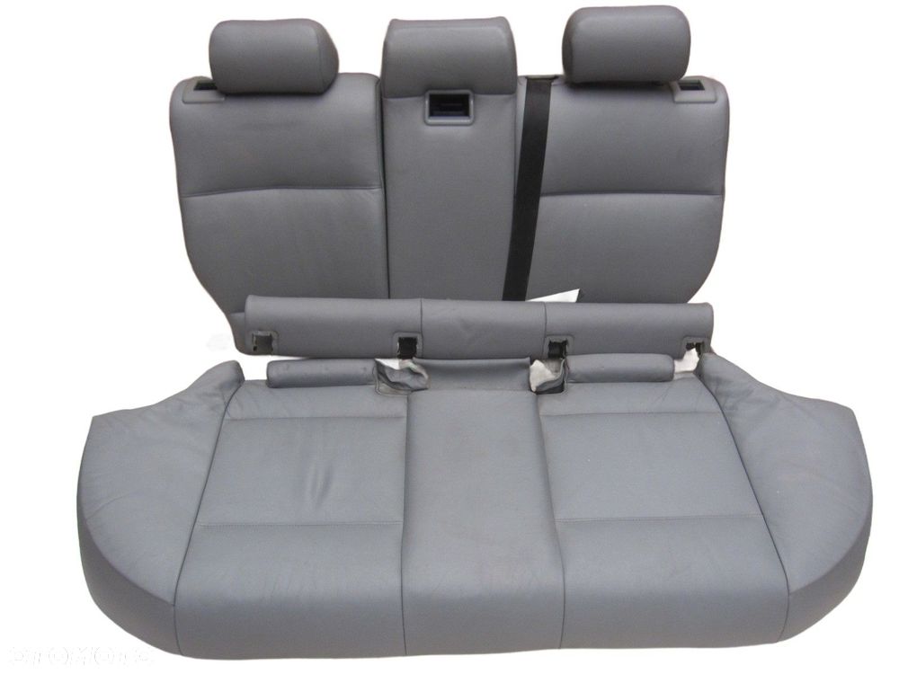 BMW 3 E46 KOMBI KANAPA TYLNA OPARCIE SZARE SIEDZISKO SZARA SKÓRA SKÓRZANY - 1