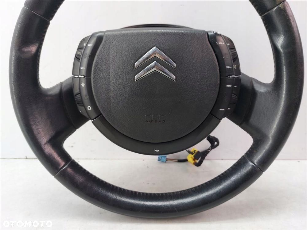 Kierownica z poduszką AIRBAG SKÓRA Citroen C4 I 2004-2008 PRZED LIFT 96591807ZD - 2