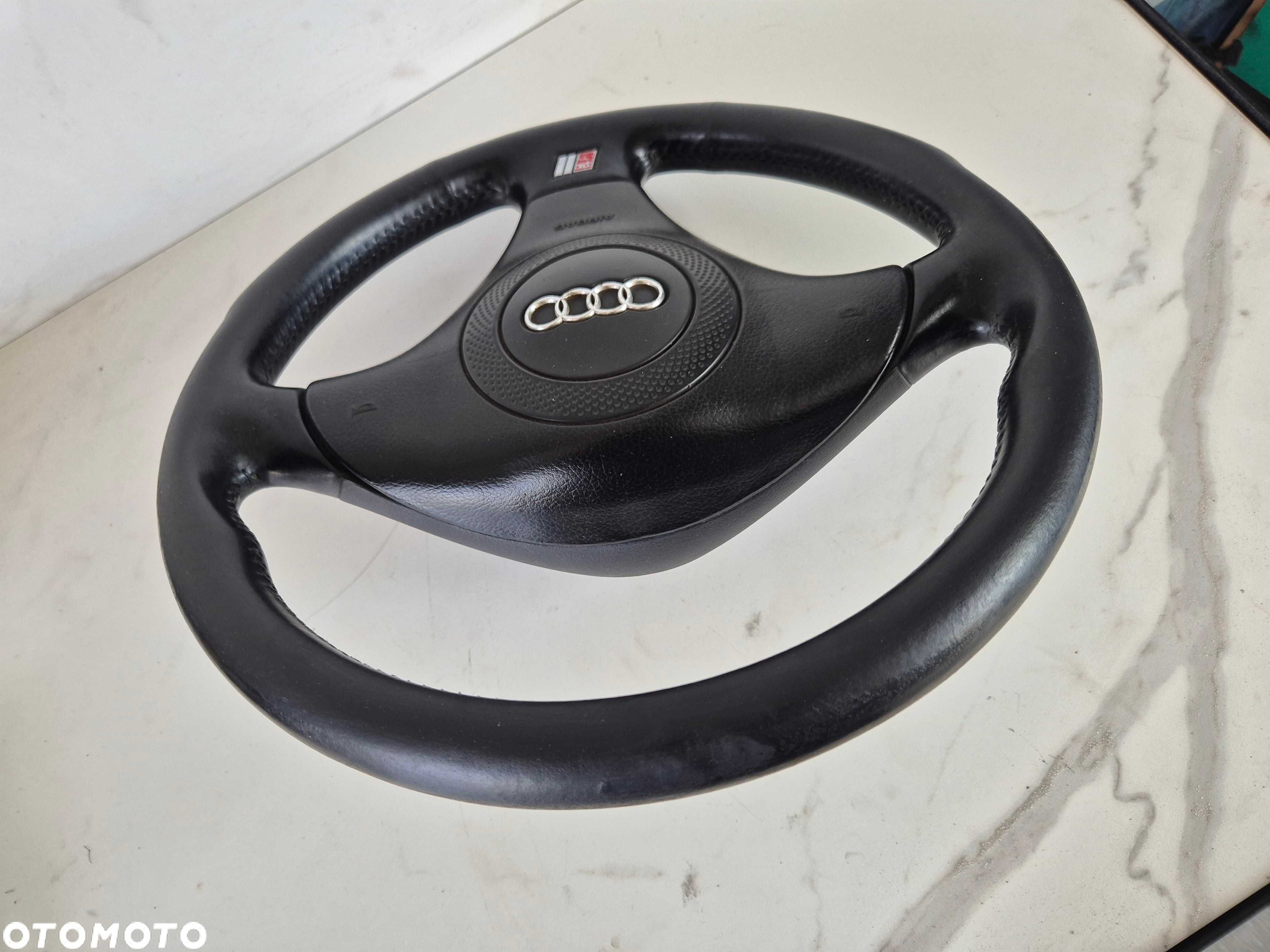 audi a4 b5 a6 c5 lift kierownica skóra skórzana poduszka airbag kpl - 6