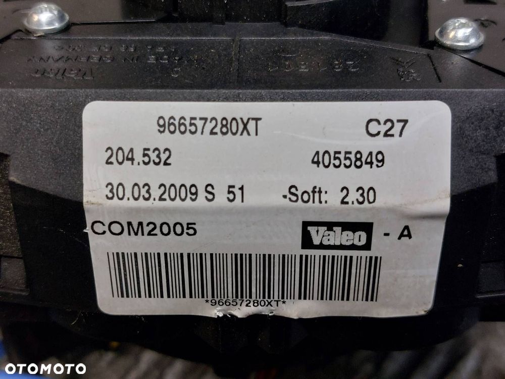 MANETKA PRZEŁĄCZNIK ZESPOLONY TAŚMA PEUGEOT 207 I 96657280XT 96637240XT - 2