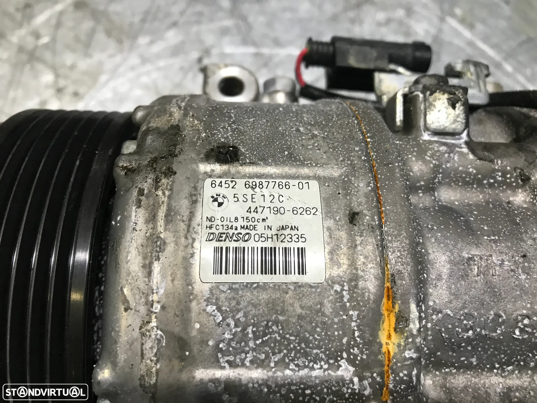 COMPRESSOR DO AC BMW 120D 320D E87 E90 E91 163CV 447190-6262 6452.6987766-01 - 5
