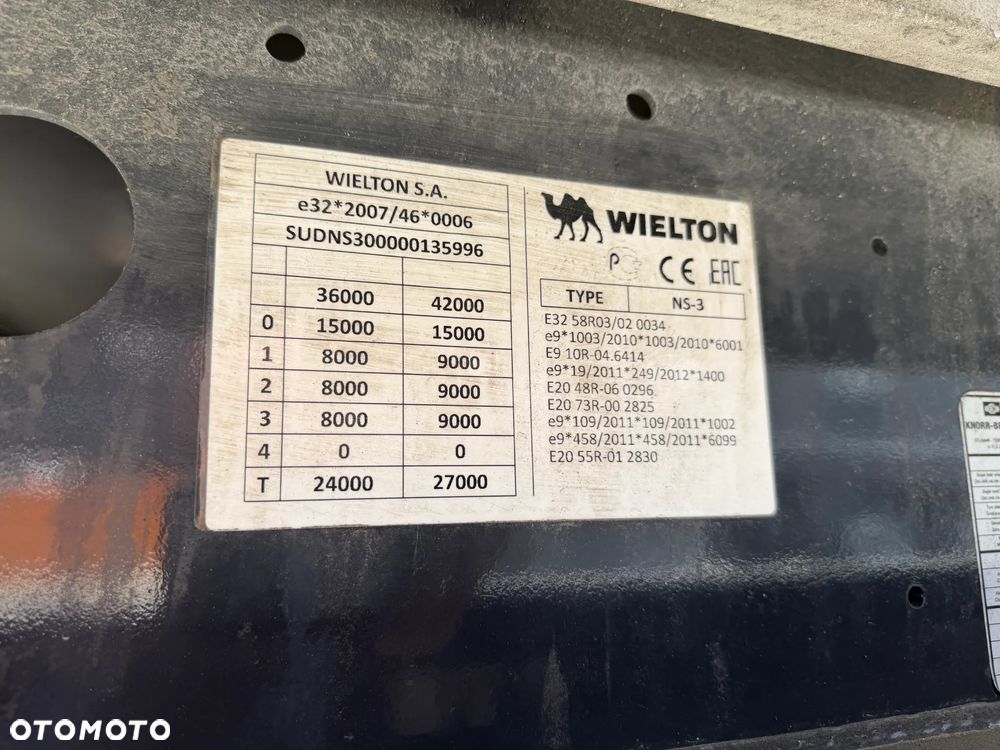 Wielton FIRANKA MEGA / SAF INTRAX / OŚ PODNOSZONA / UŻYTKOWANA OD 2023 ROKU / DACH PODNOSZONY / DOSTĘPNE KILKA SZTUK !! - 8