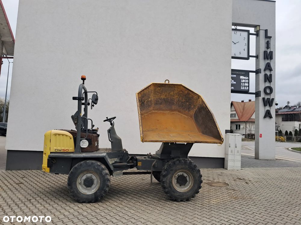 Wacker Neuson DW 50 WOZIDŁO OBROTOWE hydrostat automat ład. 5 t ton obrót + kiper ROK 2016 silnik DEUTZ mocne 74KM TURBO oświetlenie drogowe lusterka jazda szybka/wolna Terex ta6s ausa d600 apg Thwaites 6  Mecalac Jcb kierunkowskazy WYWROTKA DUMPER 4x4 budowlane sprawne - 11