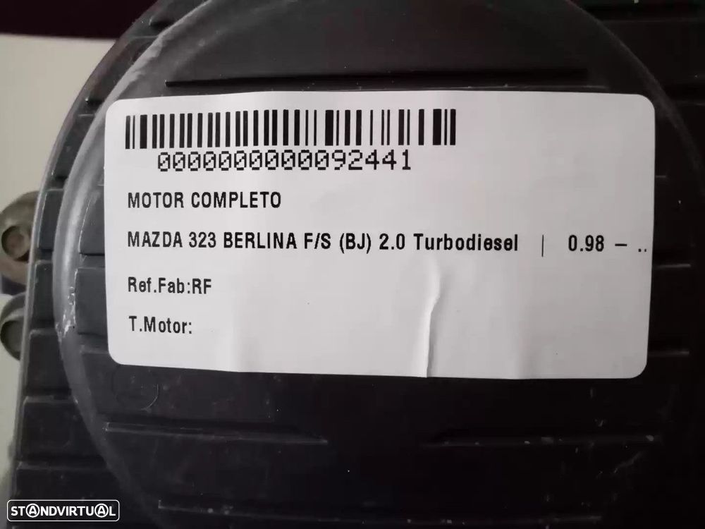 MOTOR COMPLETO MAZDA 323 F VI 1998 -RF - 1