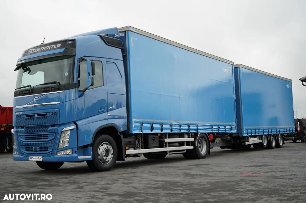 Volvo FH 460 / ANSAMBLU TANDEM / 120 m³ / ÎNCĂRCARE PRIN TRECERE (DRIVE-THROUGH) / PRELATĂ CULISANTĂ / 7,3 m + 8,2 m / CLIMATIZARE STAȚIONARĂ / I-SHIFT / PODEA REZISTENTĂ (HEAVY-DUTY) / - 2