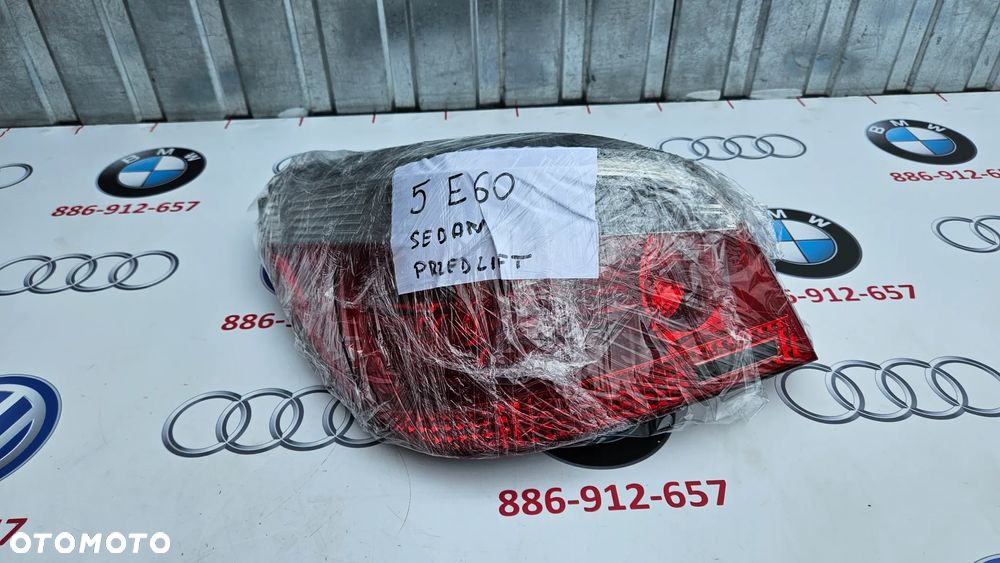 BMW 5 E60 SEDAN 2003-2007 Kompletna lampa tył lewy Lampa tylna lewa kierunkowskaz biały 7165737 EUROPA - 9