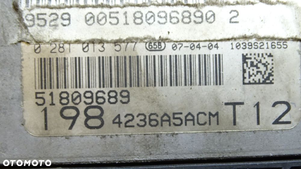 KOMPUTER SILNIKA FIAT BRAVO II 1.9JTD - 2