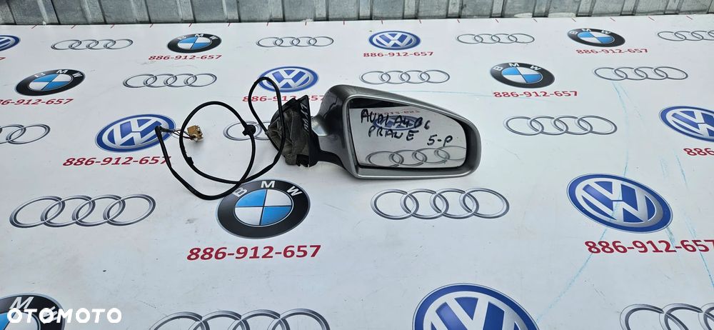 AUDI A4 B6 Lusterko zewnętrzne prawe Lusterko pasażera 5 KABLI Europa Kolor LY7Q - 1