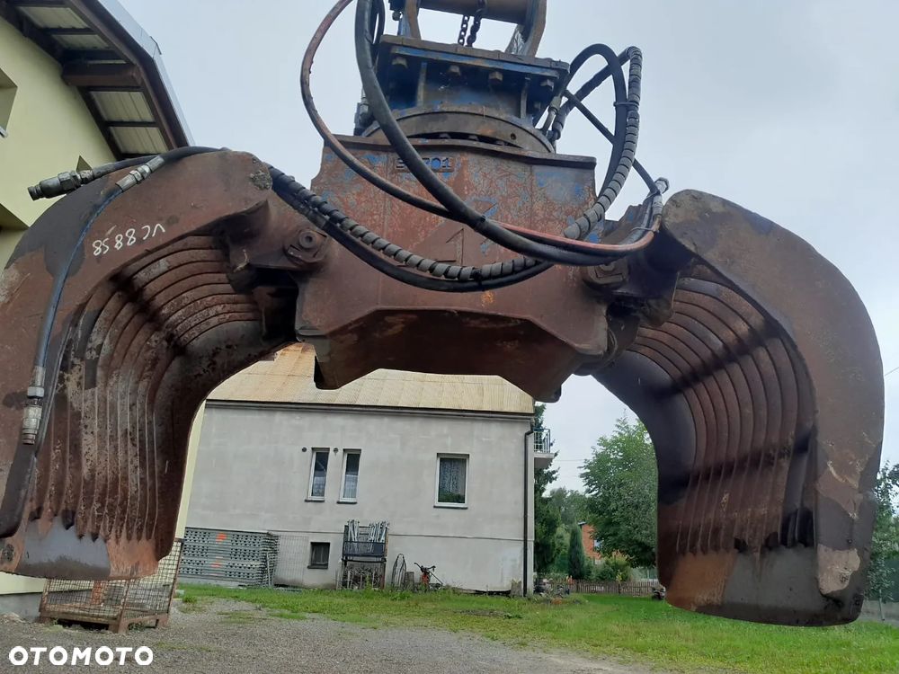 Arden S1201 na 2 siłownikach, chwytak hydrauliczny obrotowy sortujący wyburzeniowy kleszcze, waga 1220kg.