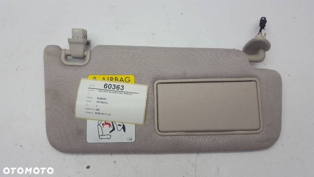 OSŁONA SŁONECZNA PRAWA DASZEK OUTBACK VI 2016 - 2