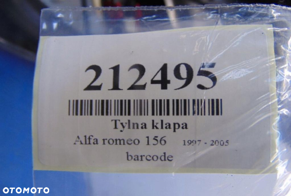 ALFA ROMEO 156 SEDAN TYLNA KLAPA KOD LAKIERU 568A - 8