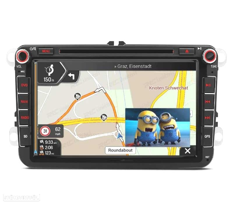 AUTO RADIO GPS ANDROID 12 PARA VOLKSWAGEN VW GOLF POLO PASSAT CADDY TOURAN USB GPS TACTIL HD - 7