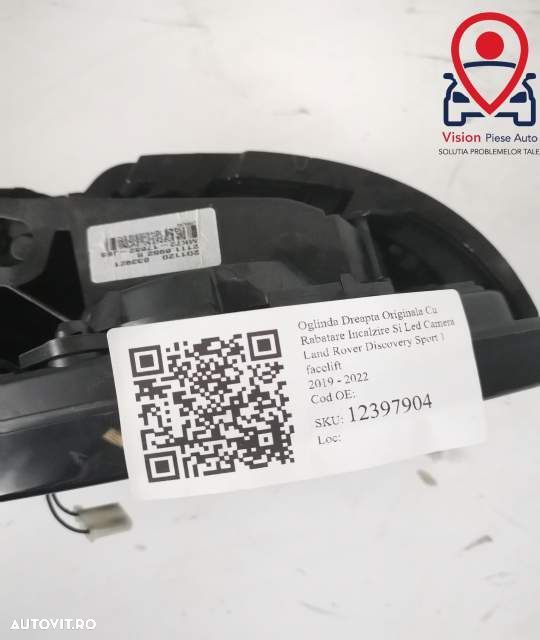 Oglinda Dreapta Originala Cu Rabatare Incalzire Si Led Camera Land Rov - 6