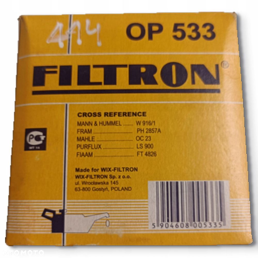 FILTR OLEJU Filtron OP 533 OP533 Alfa Romeo Audi Fiat Ford Gaz Lada MG 1.3 - 7