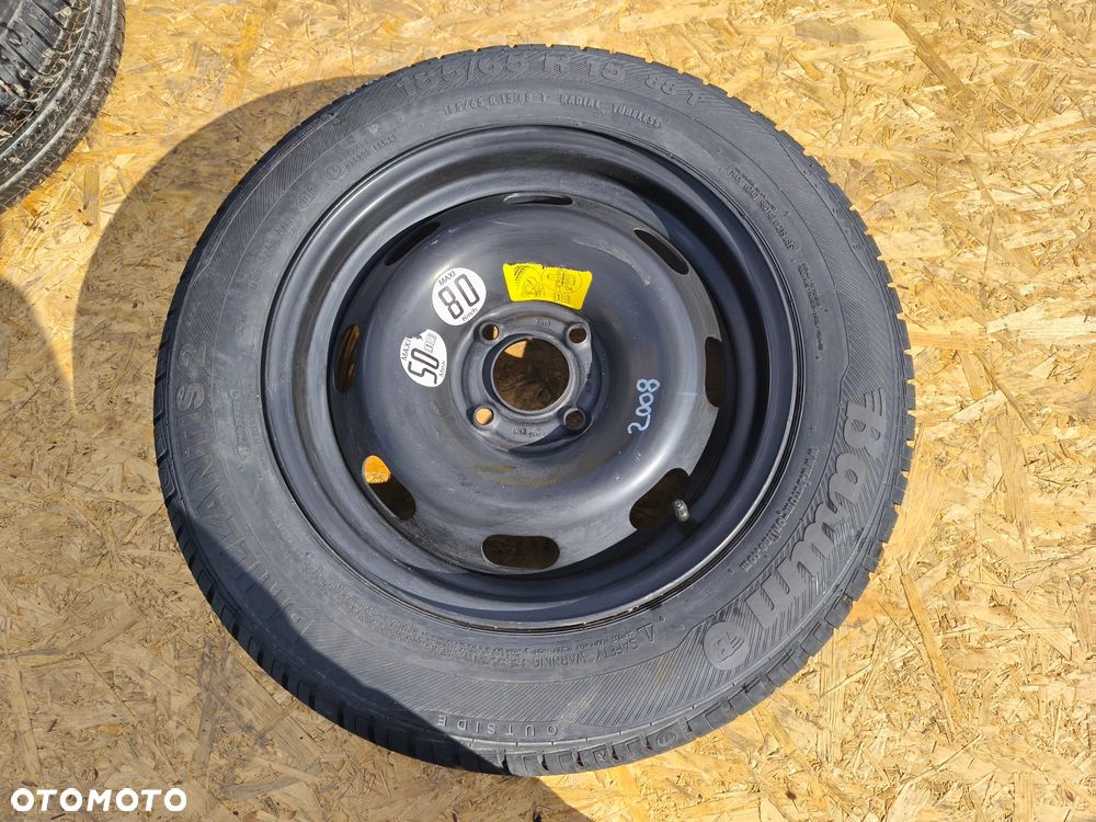 KOŁO DOJAZDOWE ZAPASOWE 185/65R15 15 CALI 4X108 PEUGEOT 208 2008 CITROEN - 1