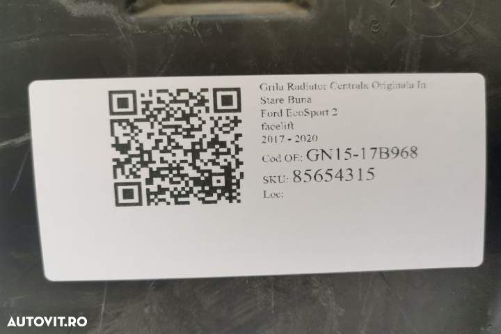 Grila Radiator Centrala Originala In Stare Buna Ford  EcoSport  2 face - 7