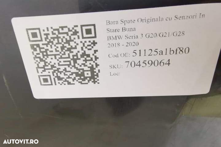 Bara Spate Originala cu Senzori In Stare Buna BMW  Seria 3  G20/G21/G2 - 7