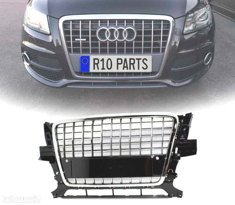 GRELHA FRONTAL AUDI Q5 08-11 LOOK S LINE CROMADO - 1