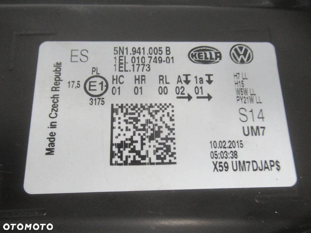 LAMPA PRZEDNIA PRZÓD LEWA VW TIGUAN I LIFT 5N1941005B 2010-2016 - 29