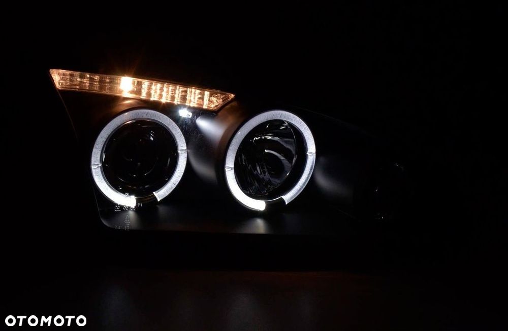 reflektory lampy kpl ringi angel eyes led tuning black ford focus ii 2 mk2 - 4