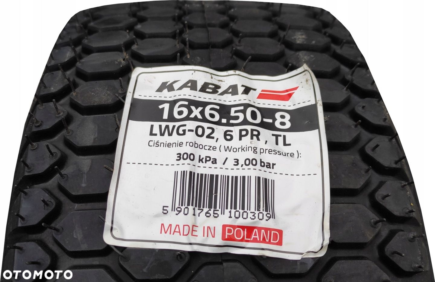 Opona Kabat 16X6.50-8 LWG-02 73A4 6PR TL klockowa - 2