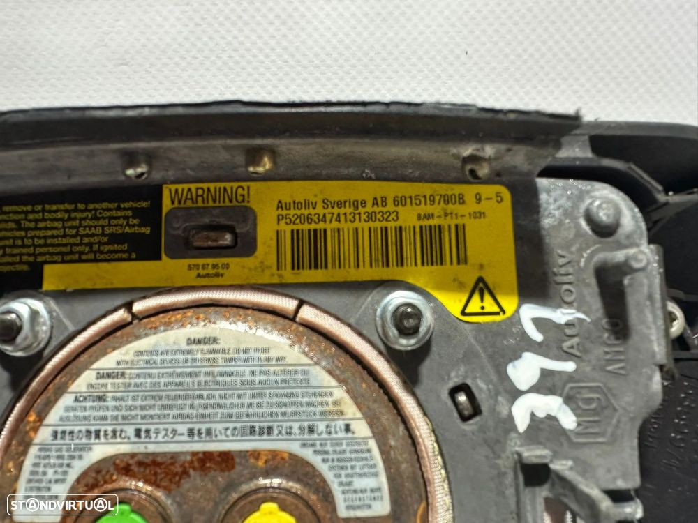 .Airbag Volante Condutor Guiador Original Saab 9-5 AB601519700B 1997 - 2010 - 7