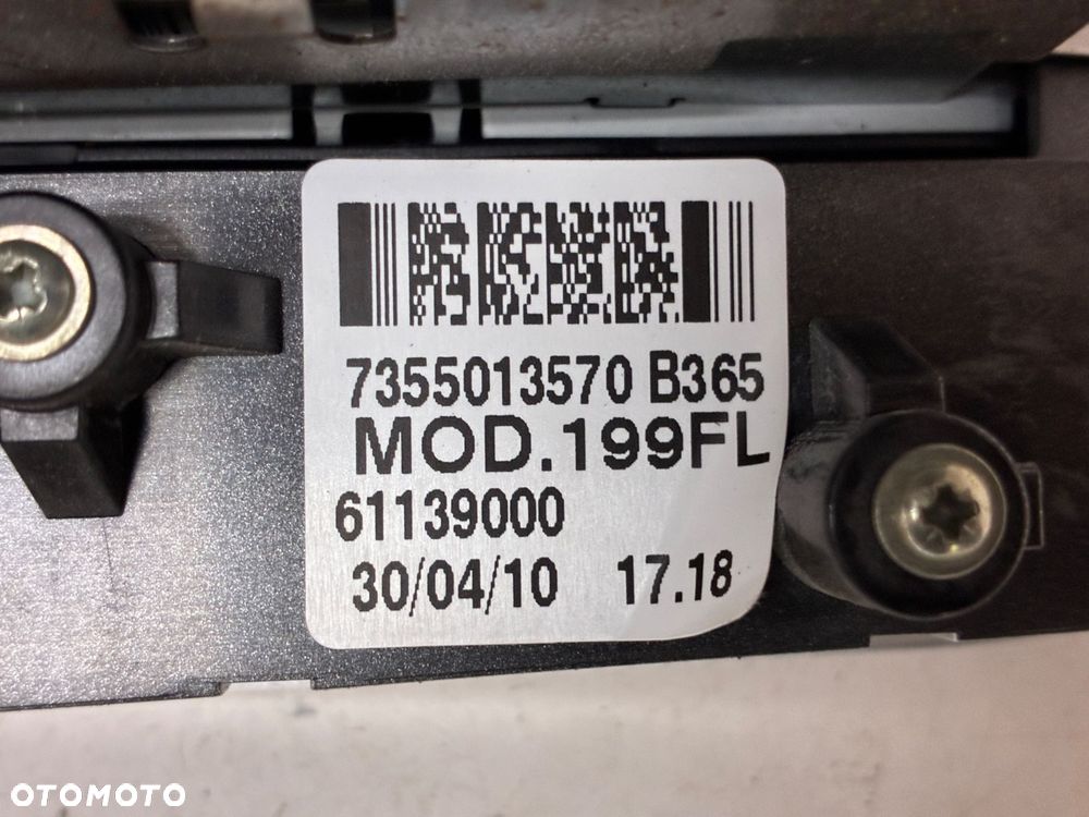 FIAT GRANDE PUNTO EVO RADIO SAMOCHODOWE 7355014090 PANEL ŚRODKOWY KOMPLET - 7
