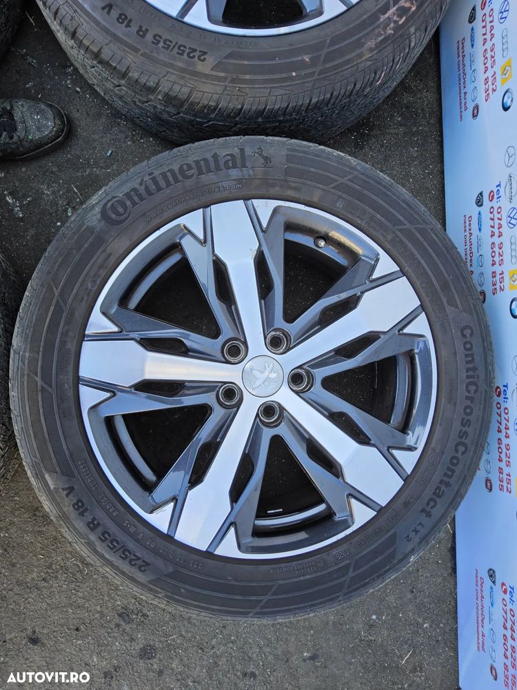 Jante aliaj Peugeot 3008 R18 308 508 5008 Citroen c4 c5 jante cu anvelope 225/55/r18 continental - 6