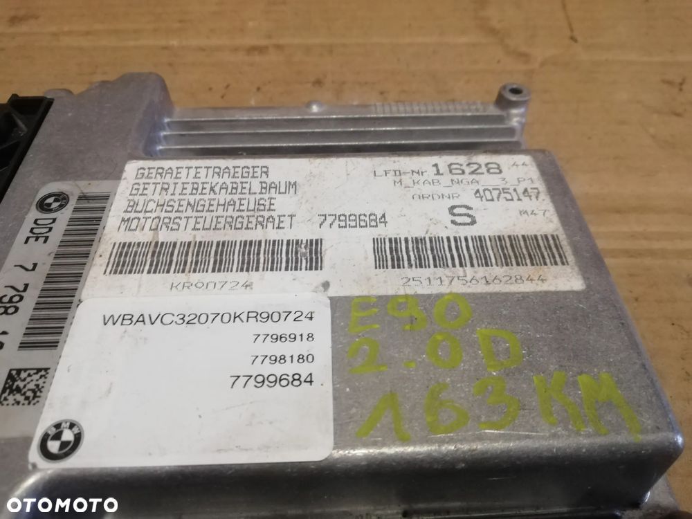 KOMPUTER BMW 3 E90 320D 2.0D 7798180 - 3
