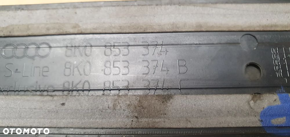Listwa progowa nakładka listwy nakładki komplet Audi A4 B8 S line 8K0853374 - 6