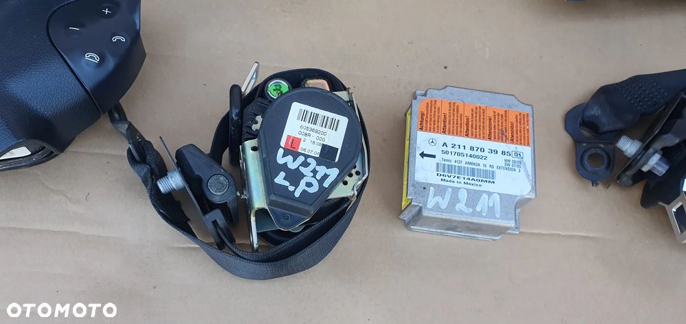 Konsola AIRBAG pasy poduszki sensor Mercedes E-Klasa W211 - 6